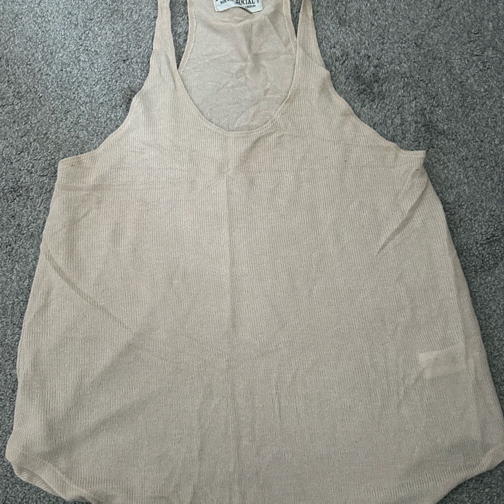 Project Social T Gray Relaxed Backless Tank Top